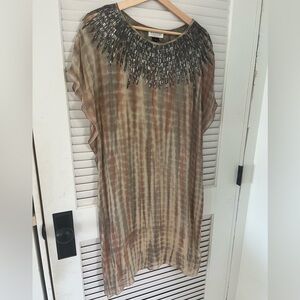Velvet by Graham & Spencer Metallic Beaded Top